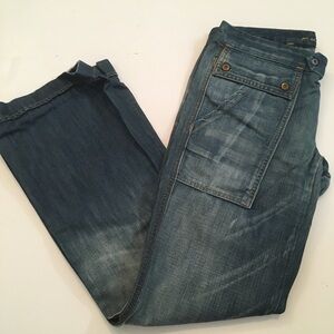 7 For All Mankind Blue Boot Cut Jeans